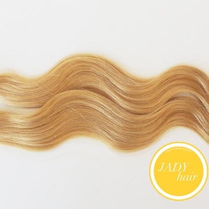 U チップ ヘアエクステンション、さまざまな長さをご用意、100% バージン レミー ヘア、カラー #24 サンディ ブロンド、100 ストランド/パック、1 ストランドあたり 1g