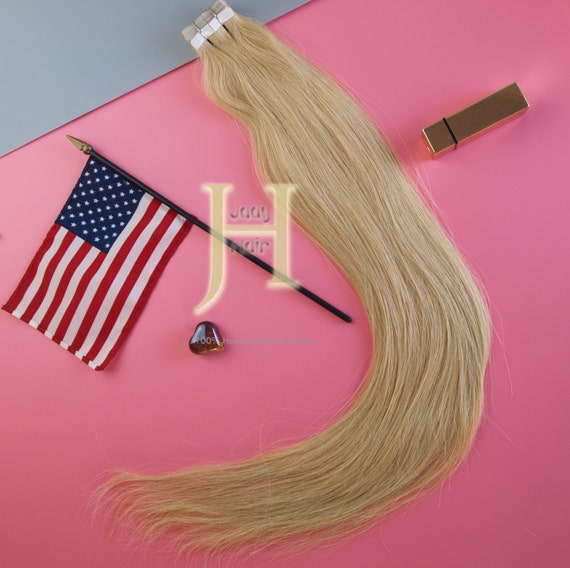 Tape in Hair Extension,22 Inches,Silky Straight , 100% Virgin Remy Human Hair, Color #24 SANDY BLONDE,48pcs/pack, 120g/pack