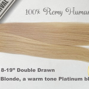 New arrival Tape-in Hair Extension, 18-19", Double Drawn, 100% Remy Human Hair, Color: Moonlight Blonde, 40pcs/pack, 100g/pack