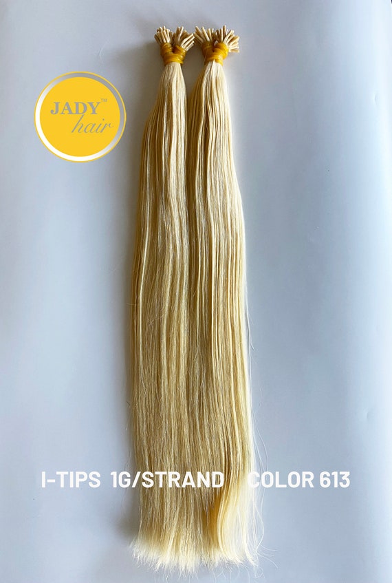 100% Remy Human Hair I-Tip Hair Extension 18", 1G/strand  Color 613 Golden Blonde  100 Sts/pack