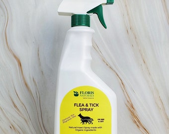 Flea & Tick Spray, Natural Flea Spray, Organic Flea Repellent, Bug Repellent for Dogs and Cats, Itch Relief Spray, Chemical Free