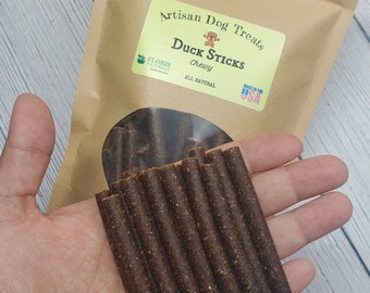 Dog Treats - Natural Duck Sticks, Natural Dog Treats, Handmade Dog Treats, Dog Chew Stick, Dog Chews, Organic Dog Treats