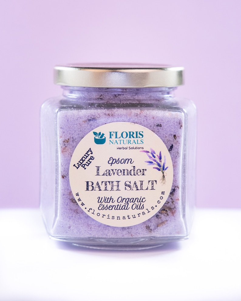 Lavender Bath Salt Epsom Salt Organic Himalayan Salt Etsy