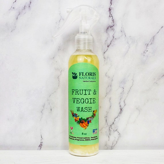Fruit Veggie Wash Spray Natural Produce Cleaner Organic Vegetable Spray Farm Made Clean Pesticides Keep Fresh 8oz