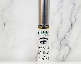 Organic Eyelash & Eyebrow Growth Serum with Castor Oil for Thick Lashes