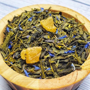 Pineapple Papaya Green Tea - Loose Leaf Tea, Tea, Fruity Tea, Delicious Tea Iced or Cold, Tea Lover Gift, Medicinal Tea, Sencha Tea