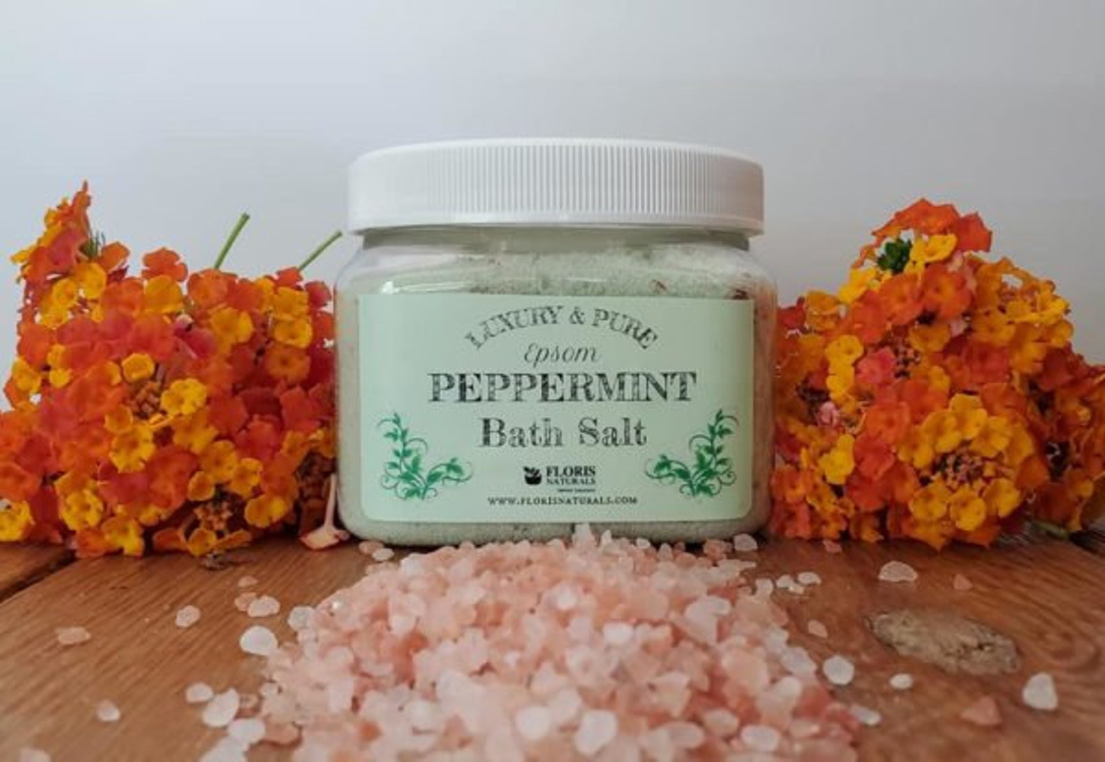 Peppermint Bath Salt Epsom Luxury Himalayan Natural Organic Etsy