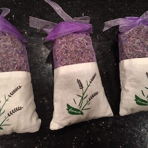 Lavender Sachets French Lavender Buds Organic Air Freshener Calming Relaxing Natural Moth Repellent Deodorizer Car Drawers Purse image 6