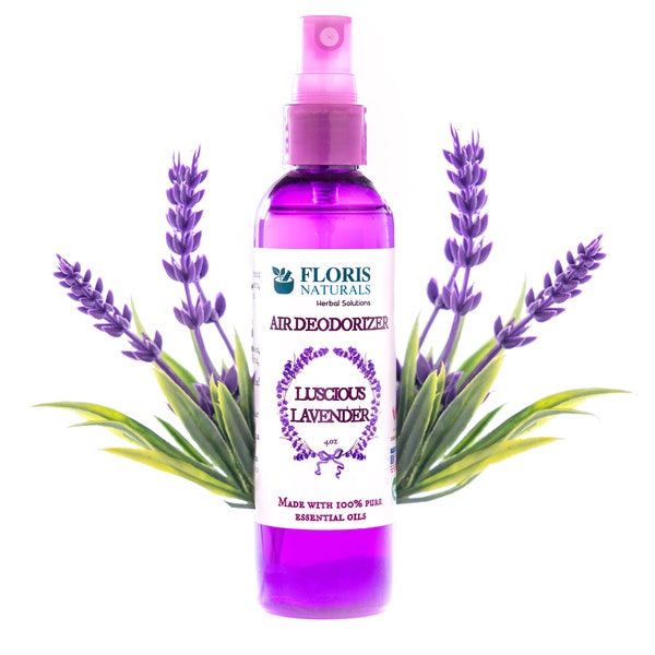 Lavender Air Freshener, Natural Air Deodorizer, Room Spray with Essential Oils, Pet Odors, Fresh Linen, Bathroom Spray, Odor Neutralizer