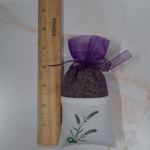 Lavender Sachets French Lavender Buds Organic Air Freshener Calming Relaxing Natural Moth Repellent Deodorizer Car Drawers Purse image 2