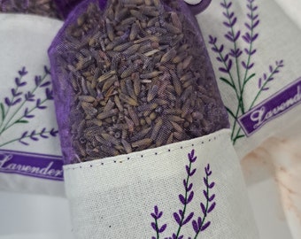 Lavender Sachets: Aromatic  Natural Drawer Freshener, Calming Air Purifier, Moth Deterrent