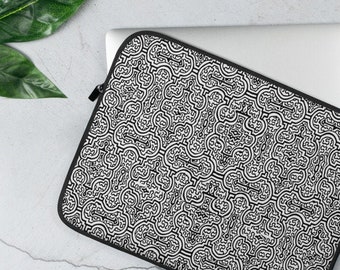 Ancient Shipibo Art Design Ayahuasca Laptop Sleeve (printed)