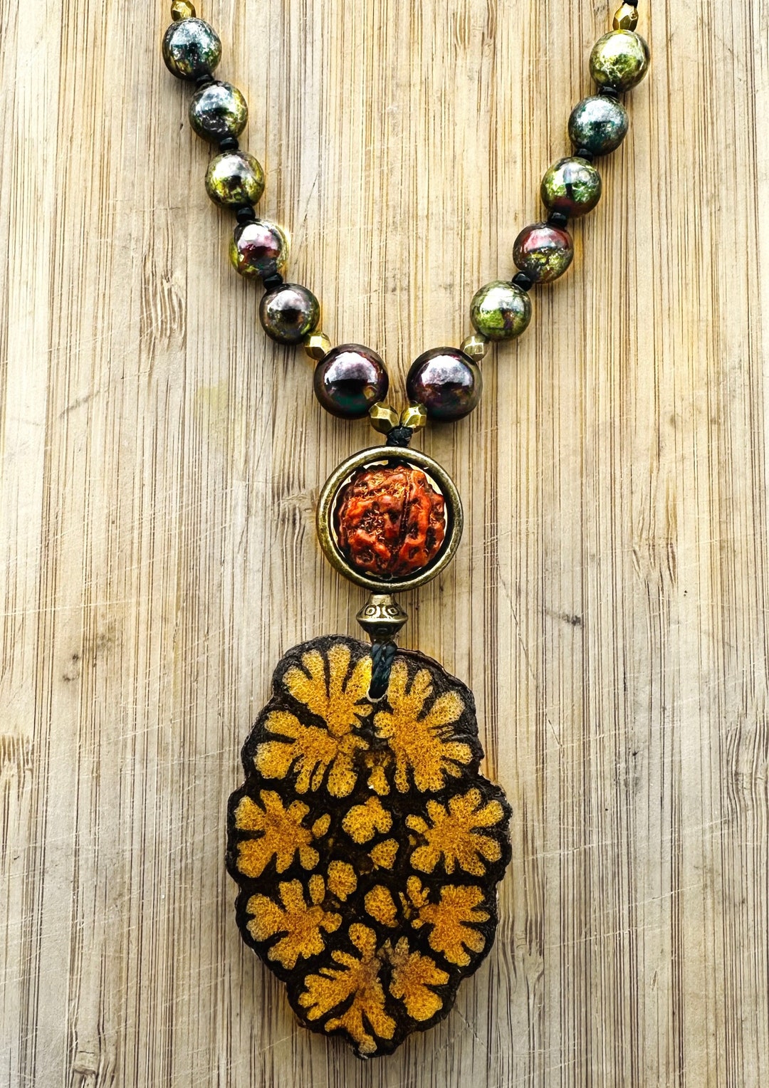Shipibo Ayahuasca Ritual Necklace Talisman | Dragon's Blood | Red ...