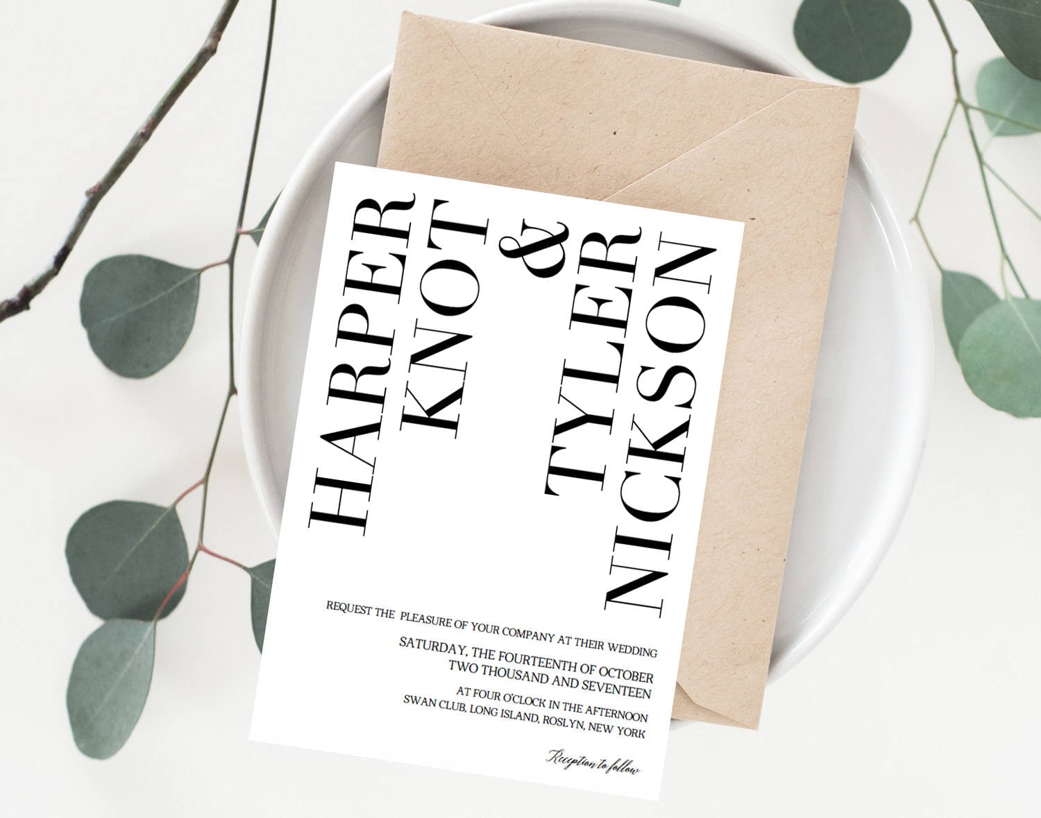 Unique Wedding Invitation Template Modern Create Your Own | Etsy