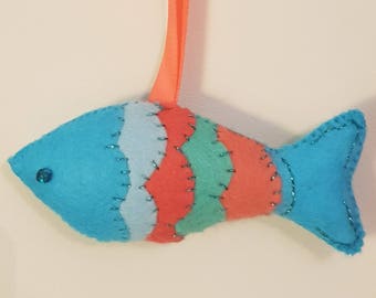 Funky Felt Fish Hanging Decoration