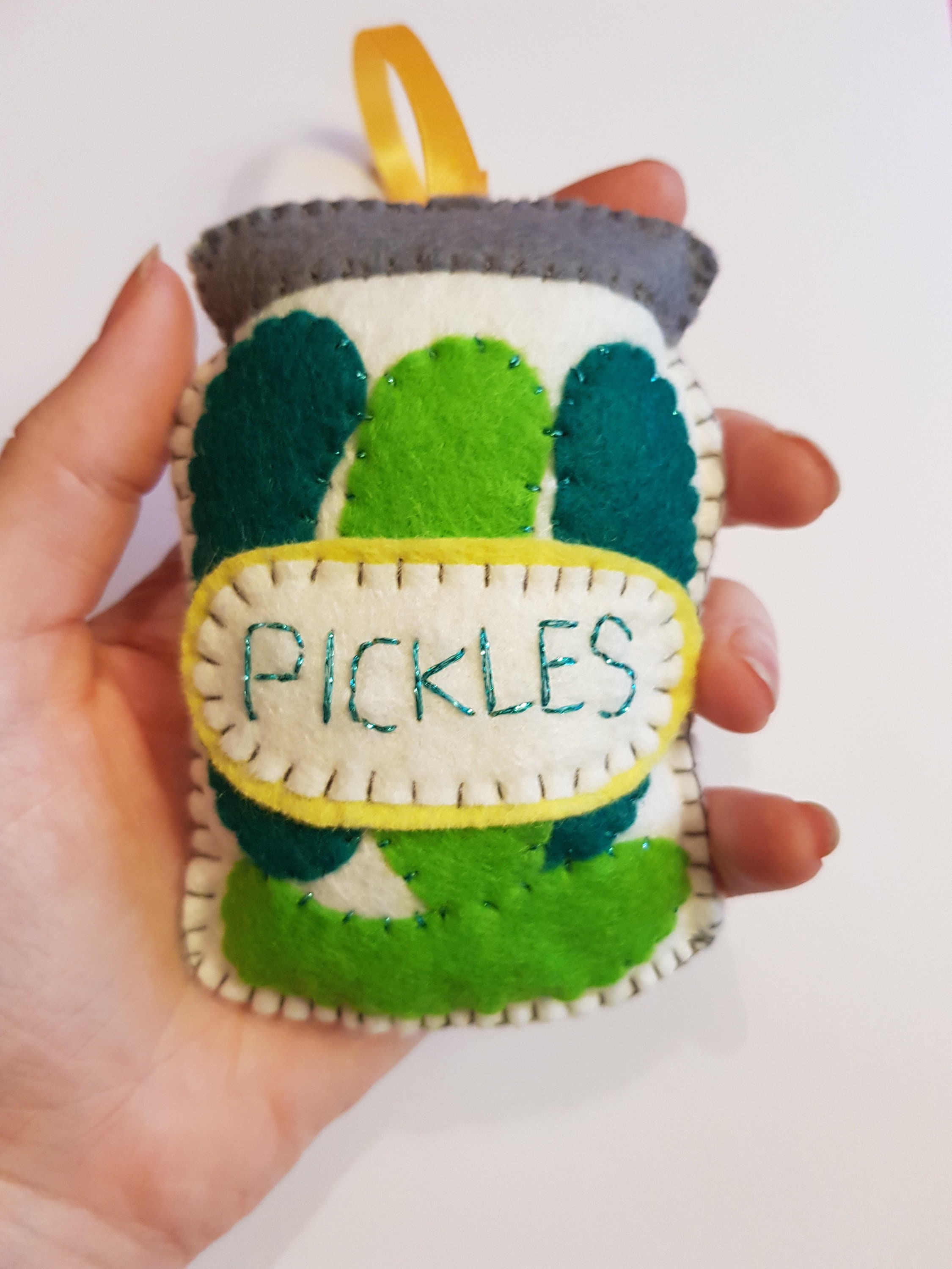 Pickle Jar Handmade Felt Hanging Decoration Gherkins Pickled Etsy