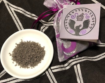 Coarse Grade Black Ritual Salt for Protection, Banishing, and Purification