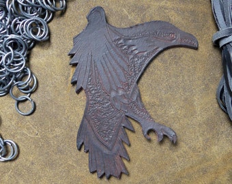 Leather raven, inspired Ragnar Lothbrok, vikings raven, viking armor, viking leather raven, larp armor, Ragnar Lothbrock costume