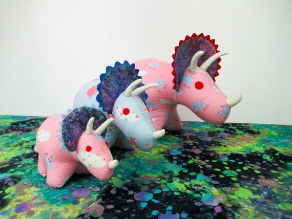 pink triceratops plush