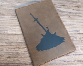 Dark Souls notebook, Dark Souls inspired notebook, leather notebook, unique notebook, videogame notebook, dark souls videogame, bonfire