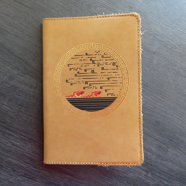 Journey notebook, journey inspired notebook, leather notebook, unique notebook, videogame notebook, journey videogame, journey game