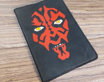 Carnet Star Wars, carnet inspiré de Star wars, carnet en cuir, carnet unique, carnet Darth Maul, carnet Crimson Down, Sith