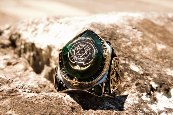 Amazon.com: Silver Seal Of Solomon Ring, Hz. Solomon Signet Ring, Star of  David Ring, King Solomon Ring, 925k Sterling Handmade Silver Ring :  Handmade Products