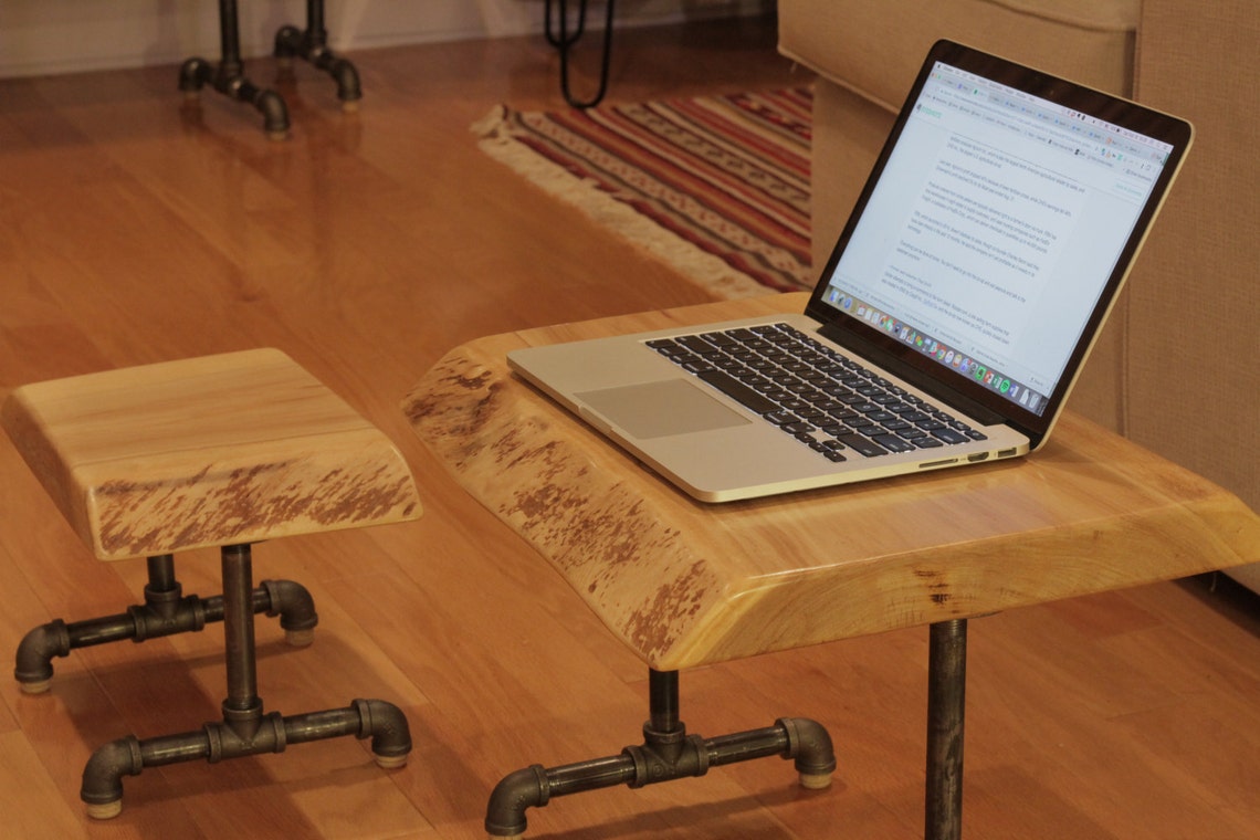 Live Edge Elm Stand up Desk Kit Etsy