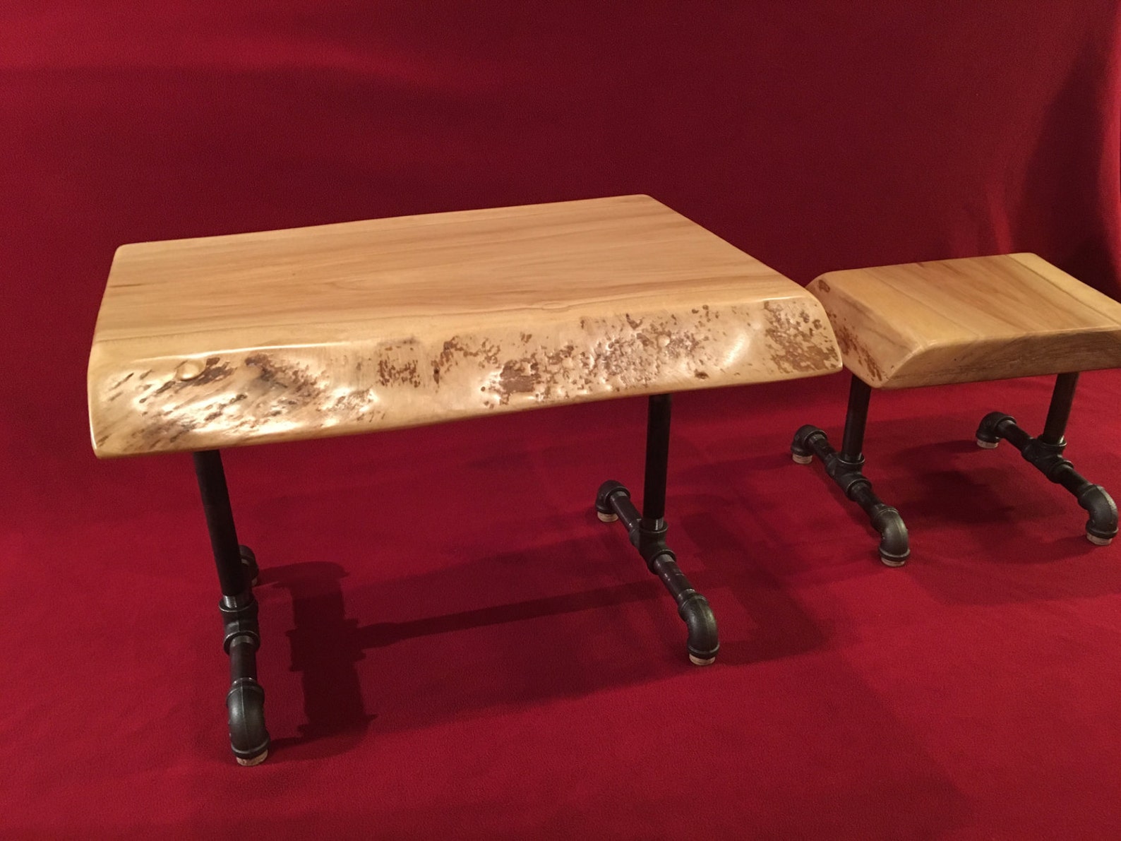 Live Edge Elm Stand up Desk Kit Etsy