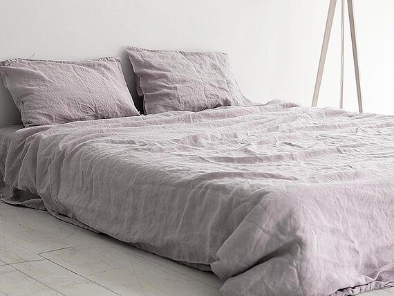 Linen Bedding Set Lavender Duvet Cover Set Duvet Cover 2 Etsy