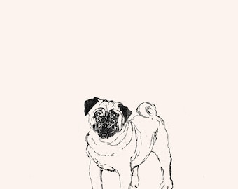 Pug Tea Towel