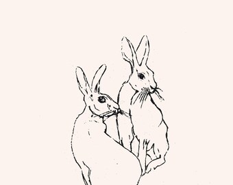 Hares Tea Towel