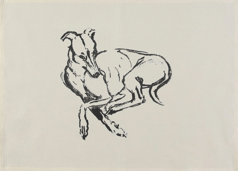 Greyhound Tea Towel image 1