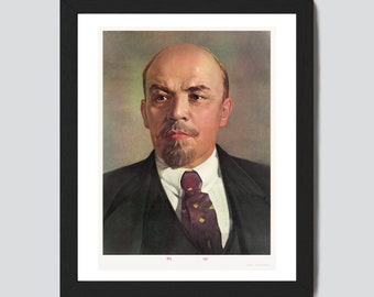 Vintage Chinese Propaganda Reproduction Poster - Vladimir Lenin - Soviet Union Philosopher Russian revolutionary Communist Art Reprint Decor