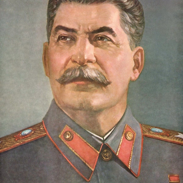 Vintage Chinese Propaganda Reproduction Poster - Joseph Stalin - Soviet Union Philosopher Russian revolutionary Communist Art Reprint Decor