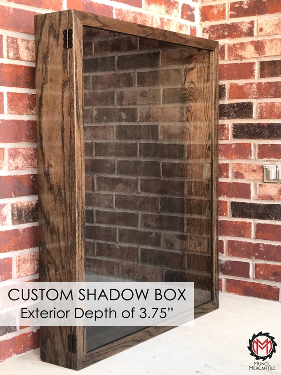 Custom Shadow Box with Exterior Depth of 3.75 inches, Memory Box, Display, Fully customizable & personalized