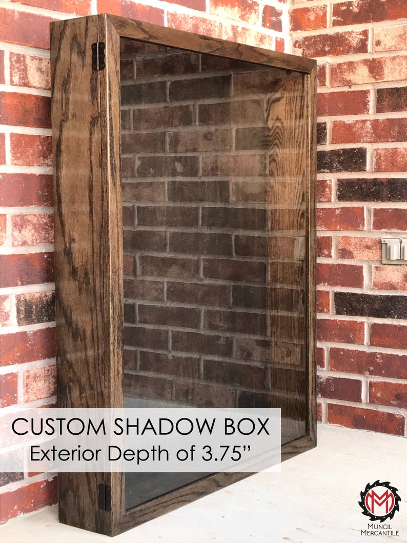 Custom Shadow Box with Exterior Depth of 3.75 inches, Memory Box, Display, Fully customizable & personalized image 1