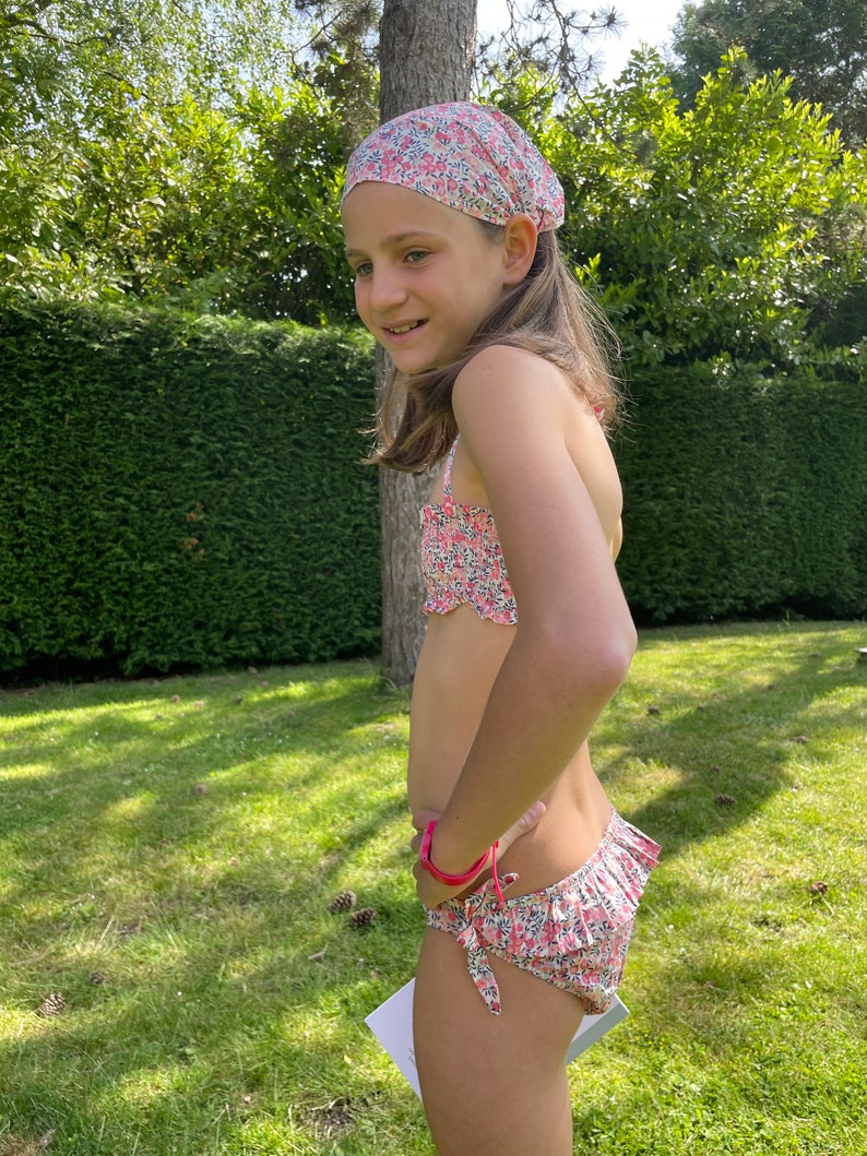 Maillot de bain en Liberty Wiltshire Pois de senteur 8 et 10 ans image 5