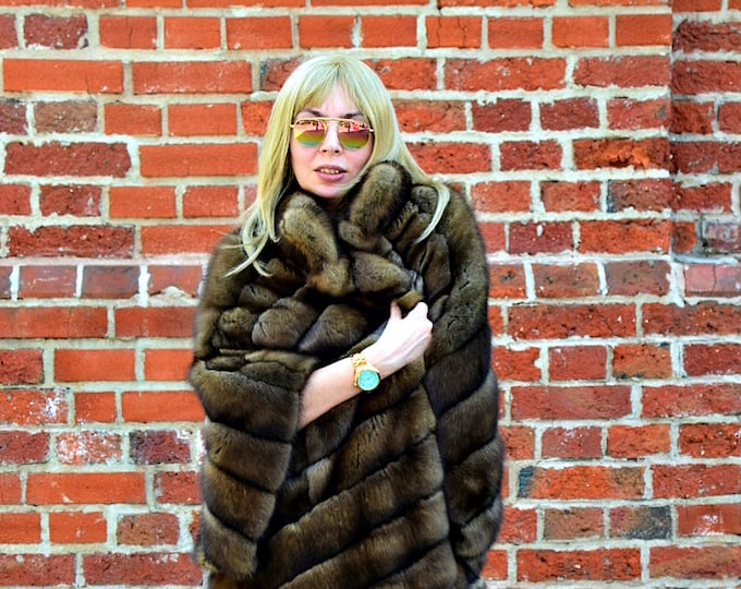 Exquisite Women's Russian Sable Fur Coat – Timeless Luxury & Elegance