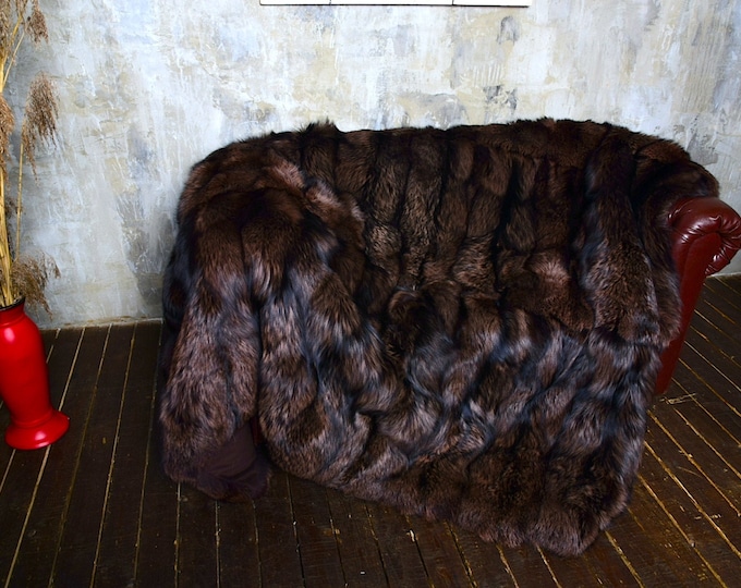 Silver Fox Fur Throw - Scandinavian Quality