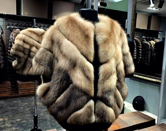 Elegant Natural Marten Fur Vest for Women