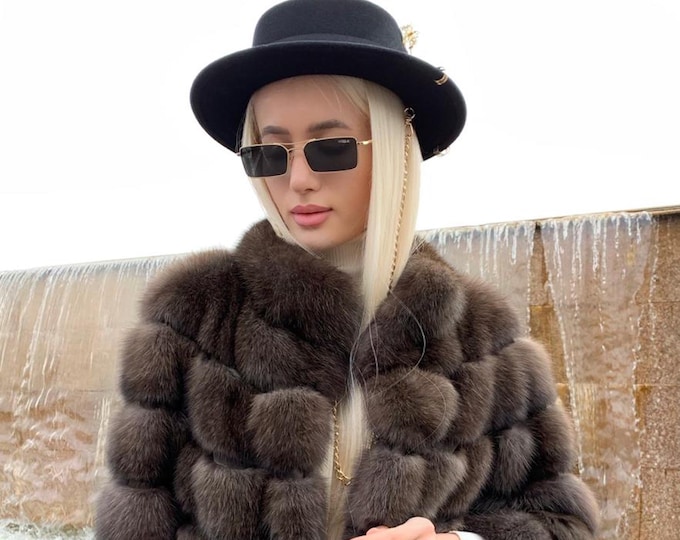 Exquisite Russian Sable Fur Coat – Silver Collection