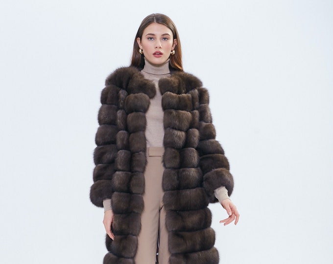 Exquisite Russian Sable Fur Coat – Timeless Elegance