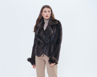 Women's Fur coat, Russian sable fur