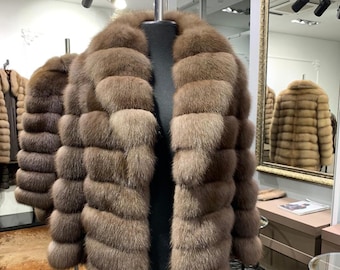 Luxurious Natural Marten Fur Coat – Timeless Elegance