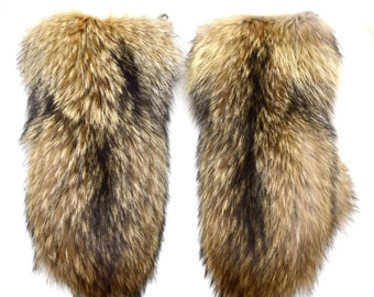 men's raccoon fur mittens