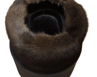 Exquisite Shtreimel – Handcrafted Natural Fur Hasidic Hat