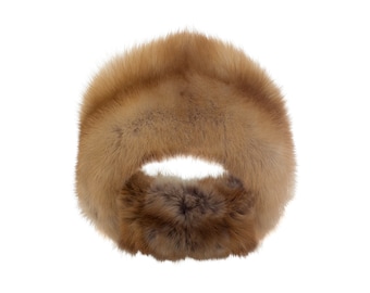 Handcrafted Natural Marten Fur Headband – Timeless Elegance & Warmth
