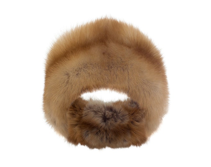 Handcrafted Natural Marten Fur Headband – Timeless Elegance & Warmth