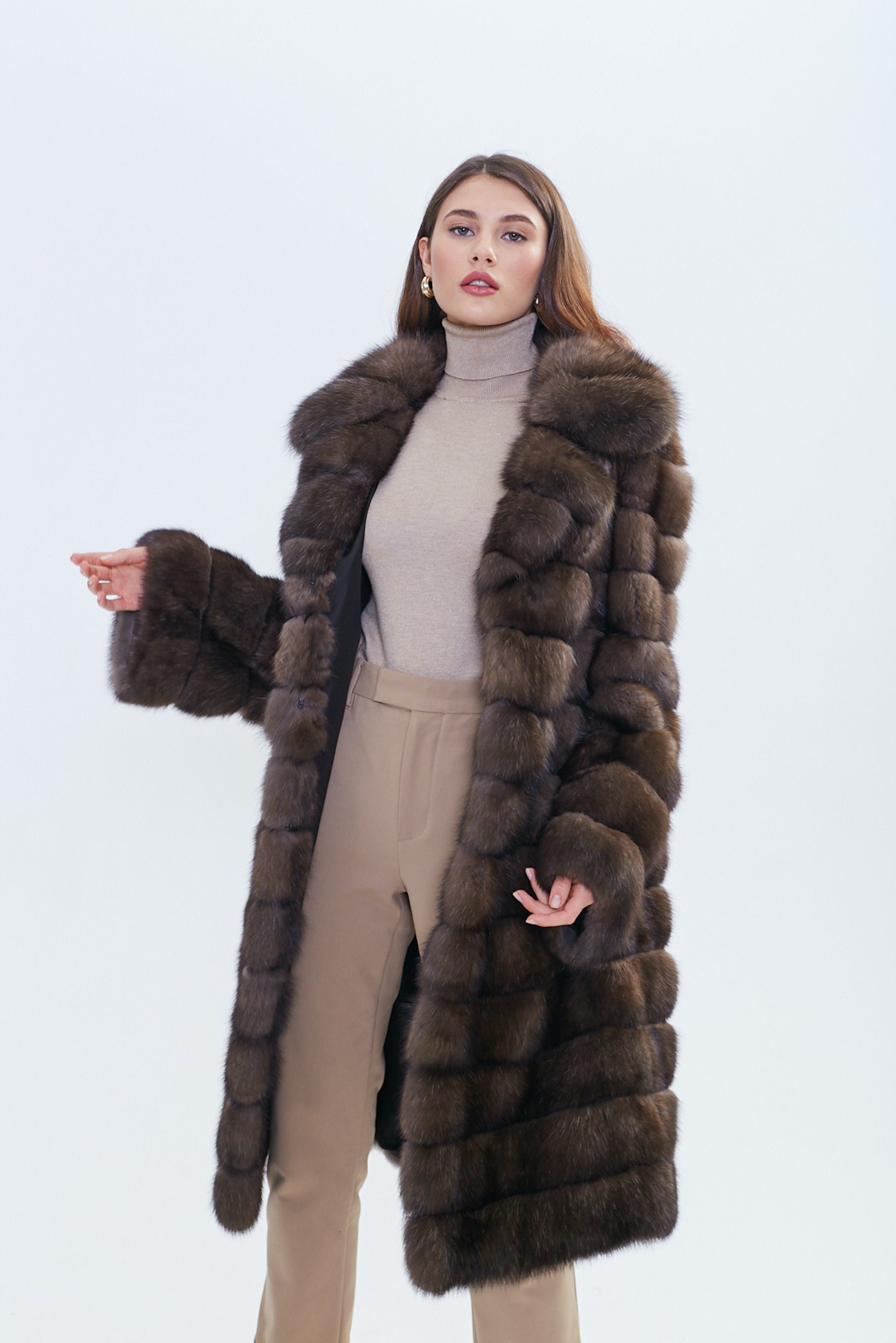 Winter Fur Coat, Russian Sable Fur - Etsy